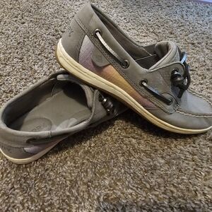 Sperry Gray and Tan Women's Flats